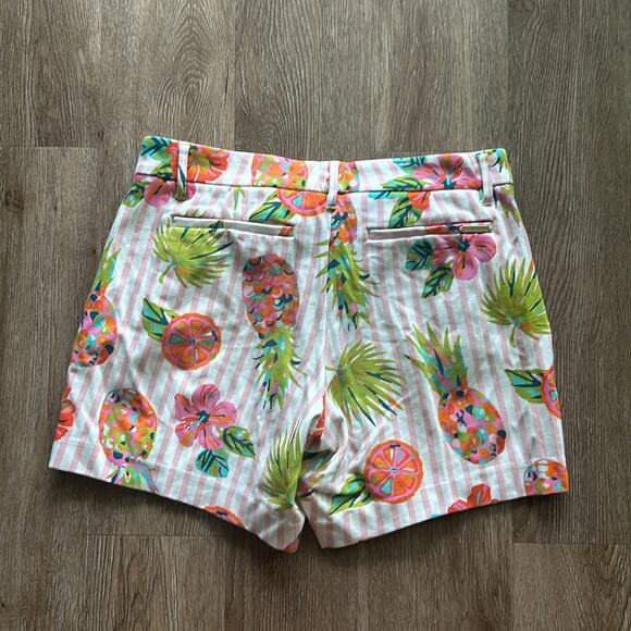 Spartina 449 Pineapple Bayshore Shorts High Rise Size Large - Picture 5 of 5